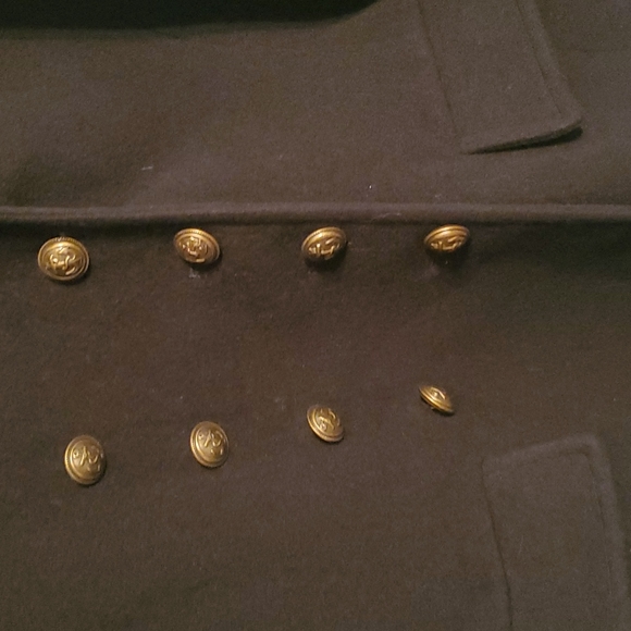 Vintage CLUB MONACO late 80's double breaster Wool Pea Coat Jacket - Picture 8 of 10